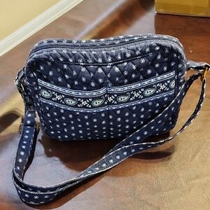 Vera Bradley Blue Crossbody Bag with Quilted Design